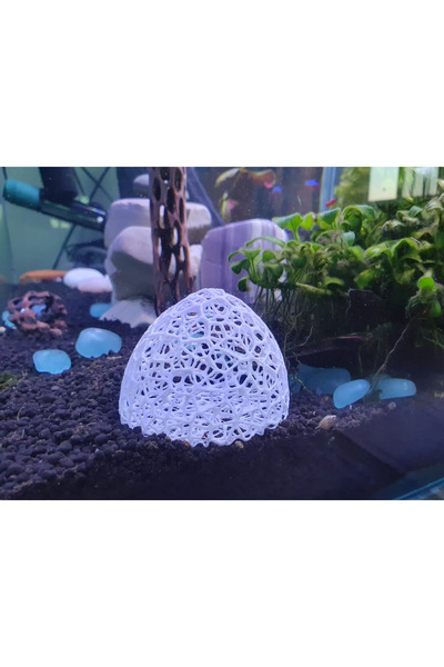 PUREYSMA Karides Akvaryumu İçin Gözenekli Beyaz Saklanma Mağarası – Cave Dome