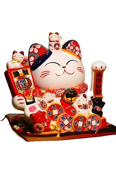 MOBI Pisica Decorativa 'Comoara Multiplicata Noroc si Succes'