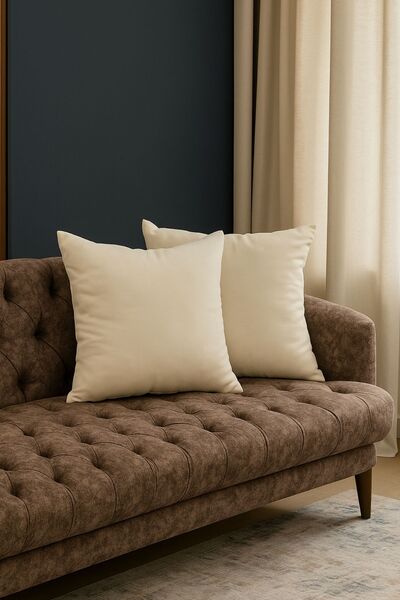 Soyoe Kırlent Kılıfı 2'li Özel Tasarım Punch Yapılabilir Yumuşak Dokulu Kırle...