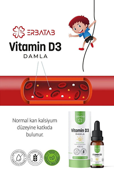 Erbatab D3 Kıds 20 ml