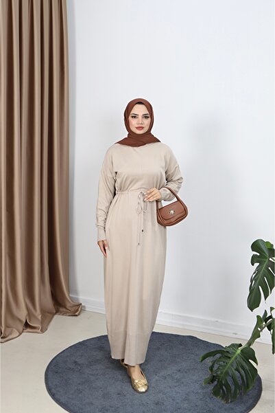 NİSUM MODA فستان بيرفين دانتيل حزام فينيسي