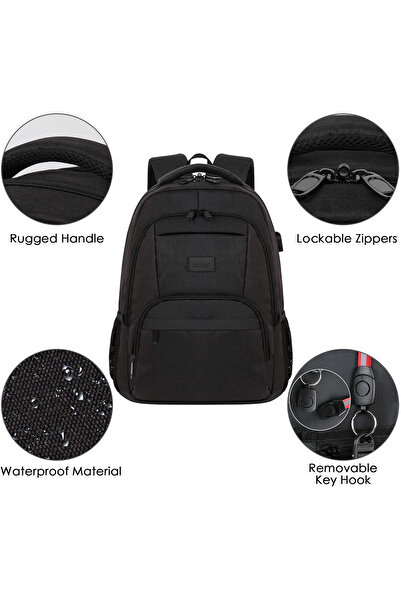 halber Rucsac Laptop, halber, Pro, MVP, 15.6 inch, Negru