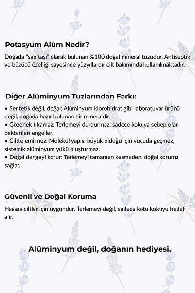 Arsolea %100 Doğal Deo Krem Alüminyumsuz Koltuk Altı Beyazlatıcı 24 Saat Ter Kokusu Önleyici Lavanta Kokulu