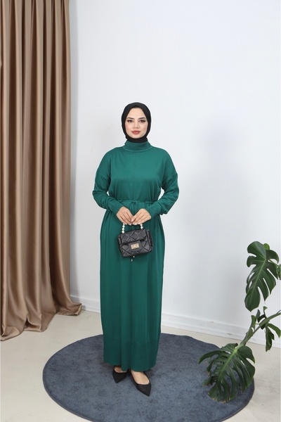 NİSUM MODA فستان بيرفين دانتيل حزام فينيسي