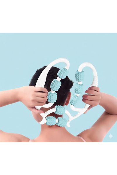 BTNES Kas Gevşetici Masaj Aleti Lenf Selülit 9 Tekerlekli Esnek Ayarlanabilir Bacak Kol Boyun