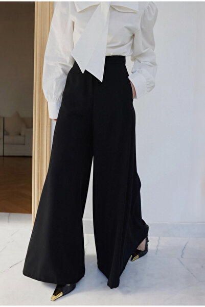 BRTC design Women's Black Side Pocket Detailed Trouser Skirt