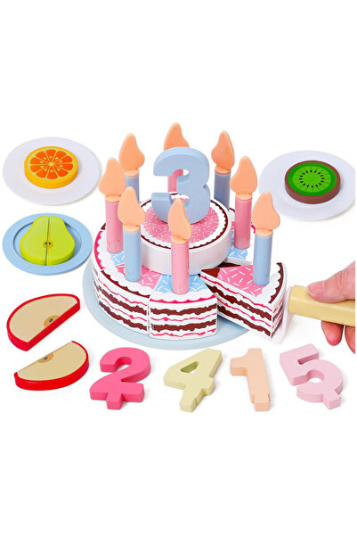 Choice ألعاب مطبخ خشبية للأطفال من Cake B، لعبة محاكاة كعكة عيد الميلاد، لعبة...