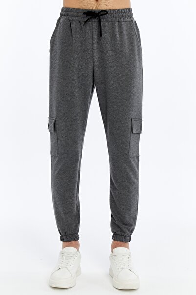 AXXEL Pantaloni de sport pentru bărbați, gri, cu buzunare, pantaloni de sport...