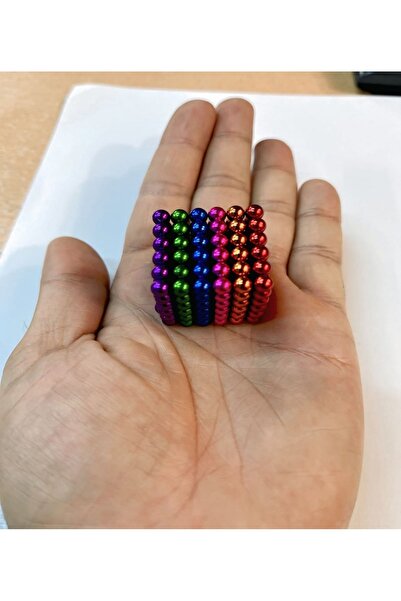Jetcom Altı Renkli Sihirli Manyetik Toplar Neodyum Mıknatıs Bilye 150Adet 5 mm