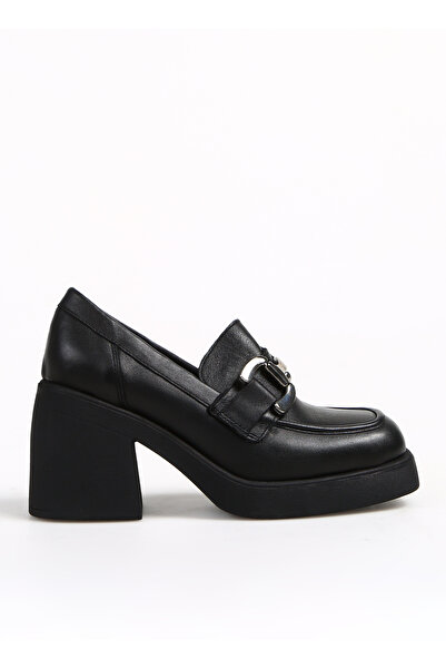 Fabrika Siyah Kadın Deri Loafer MILAGROS