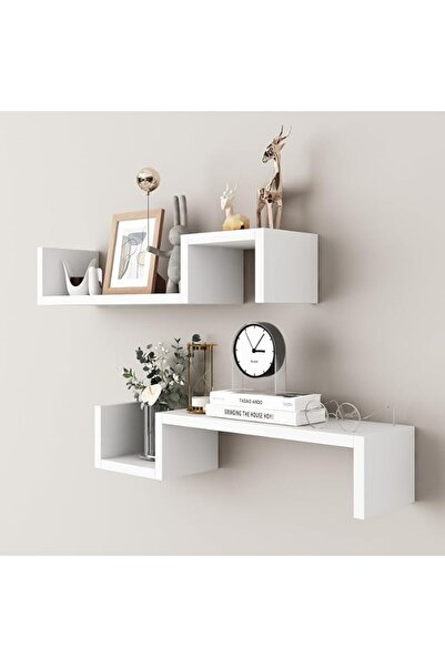 Arabest 2pcs Wooden Recessed Wall Shelf Free Combination - Multipurpose Floating Storage Wall Decoration wit