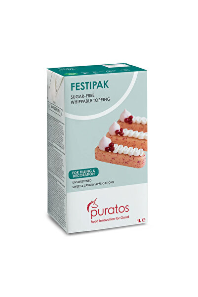 PURATOS Festipak Şekersiz Bitkisel Sıvı Şanti 1 L