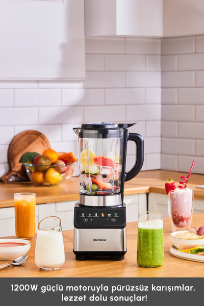 Karaca Color Touch Screen Smoothie Blender Inox 1200W