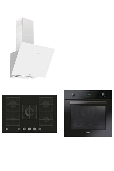 Hoover Valmira Ankastre Set ( FCP405N/E Fırın + HVG74K3B 75 cm Ocak + HDG6C1GWTK Davlumbaz)