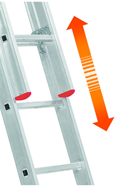 ELBE 3*3 Metre Sürgülü Alüminyum Merdiven