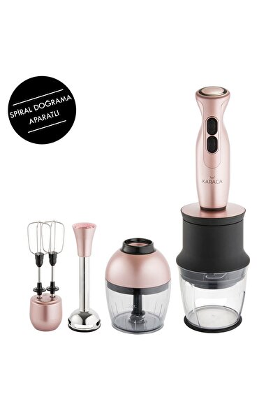 Karaca Blendfit Spiral Sebze Doğrayıcı 4 in 1 Set Rosegold