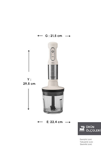 Karaca Mastermaid Prosteel 1500w Blender Set Soft Cream-ınox
