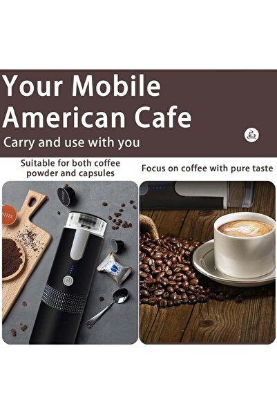 fulina Portable Capsule Coffee Maker,Portable Espresso Maker,,Capsule Coffee Machine for Office,Traveling,B