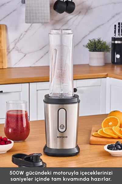 Karaca Smooth and Crush Personal Kişisel Smoothie Blender Inox