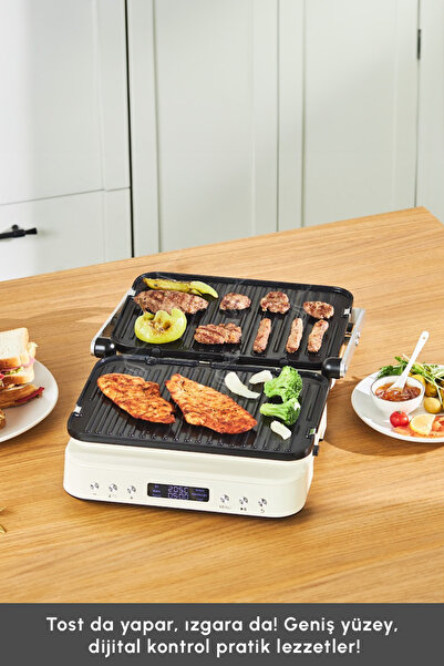 Karaca Presto 2 in 1 Digital 2009 Izgara Ve Tost Makinesi 6 Dilim 2000W
