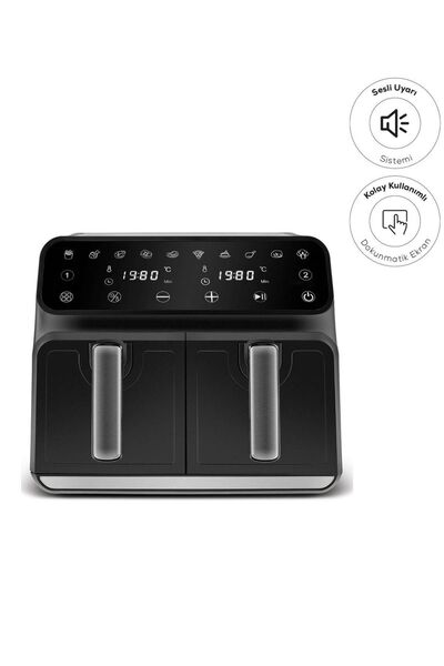 Karaca Multifry Xxxl 4+4 litri Digital Twin Two Chamber Airfryer