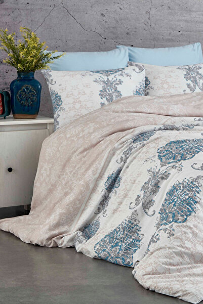 Mira Home Бавовняна синя аристократія - двоспальний комплект постільної білизни