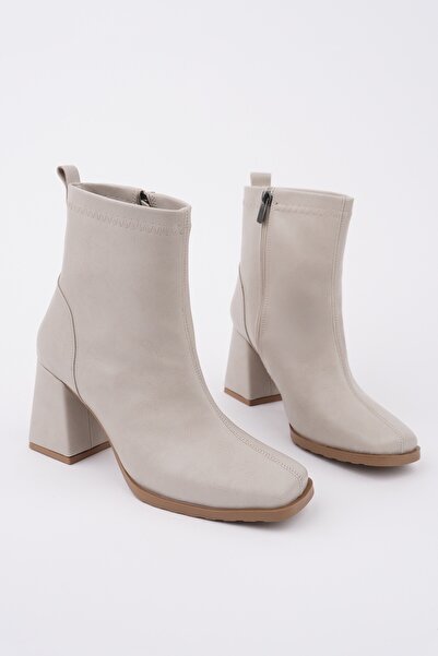 MUGGO Γυναικείες μπότες LUCIE με χοντρό τακούνι με φερμουάρ