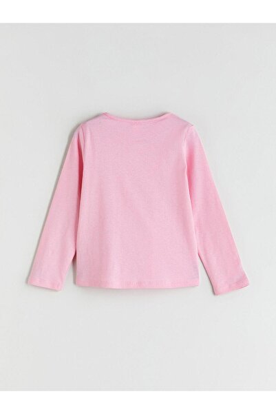 LC Waikiki Βασικό μπλουζάκι για κορίτσια με λαιμόκοψη (W4)