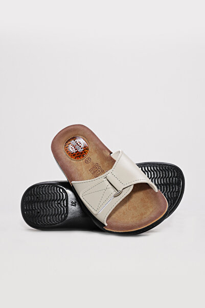 FAST STEP Жіночі літні зручні повсякденні тапочки з ремінцем, бежеві, з м'якою підкладкою, легка модель 001ZAELISPOLY