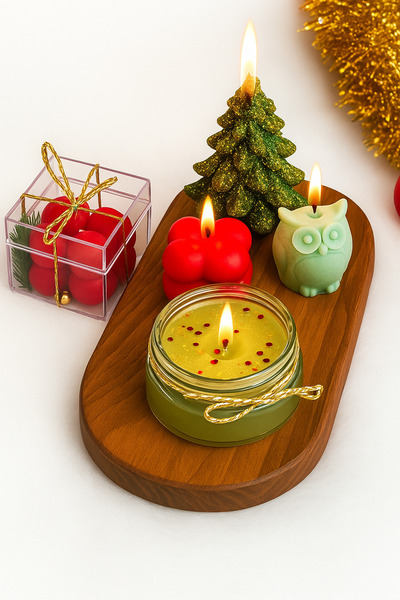 Nil Mum 4 Parça Hediyelik Yeni Yıl ( Noel ) Seti