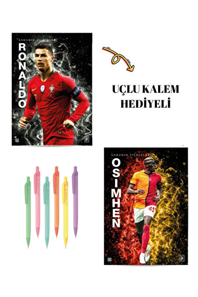 Parodi Yayınları Osimhen / Ronaldo - Sahanın Yıldızları Poster + Uçlu Kalem H...