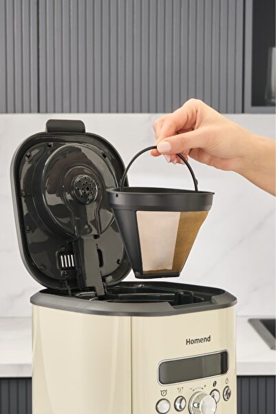HOMEND Vintage Coffeebreak 5027h Filtre Kahve Makinesi Krem