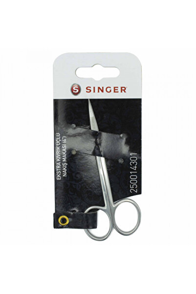 SİNGER Embroidery Scissors Extra Curved Tip 4 Inch