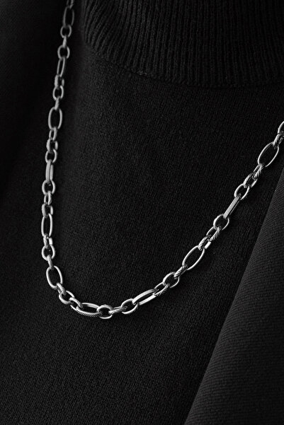 ByFlorya Jewelry الصلب البيضاوي حلقة مشبك ورق سلسلة قلادة تشويه الحرة مكتنزة الملمس كابل سلسلة 5mm