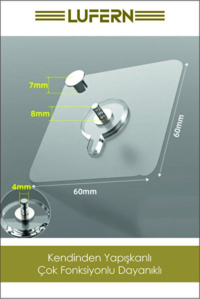 Lufern Süper Güçlü Kendinden Yapışkanlı Tutunabilen Çok Amaçlı Çerçeve Tablo ...
