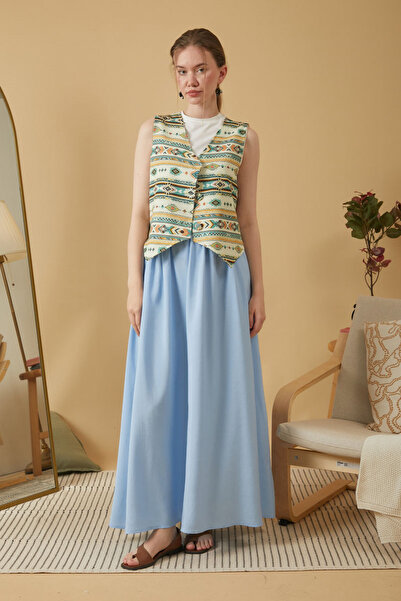 ZÜLAYS Bohem Desen Yelek Mint