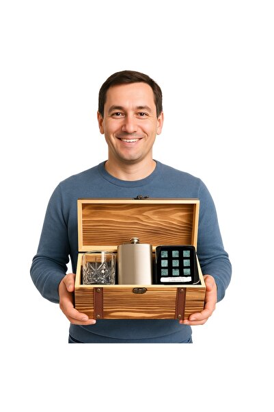 PERLOTUS Paris Whiskey Glass 9 Pieces Whiskey Stones 8 oz Pocket Flask Set with Storage Christmas Gift