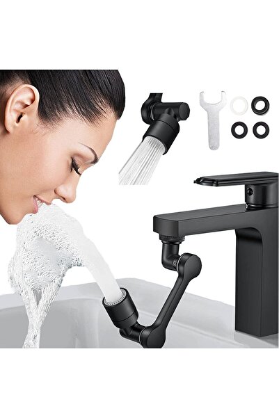 LEBLOU Adaptor universal pentru robinet, rotativ, economizor de apă, două moduri (duș și bule), cromat, mat