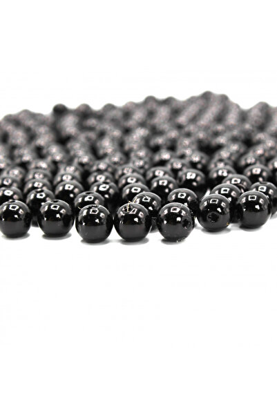 bidoluhobi Μαργαριταρένιες Χάντρες Διάτρητες Μαύρες Πλήρεις 8 χιλ. 500 γρ.