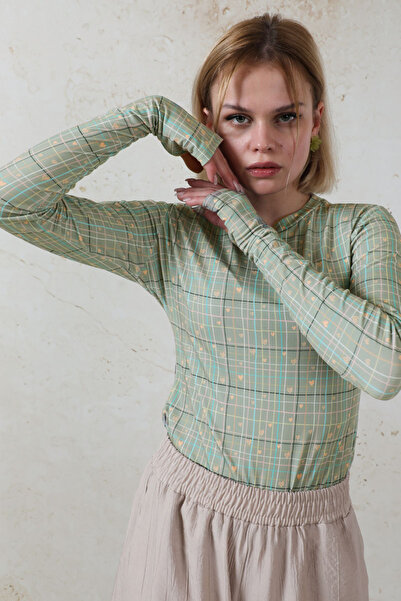 ZÜLAYS Parmaklı Soyut Body Mint