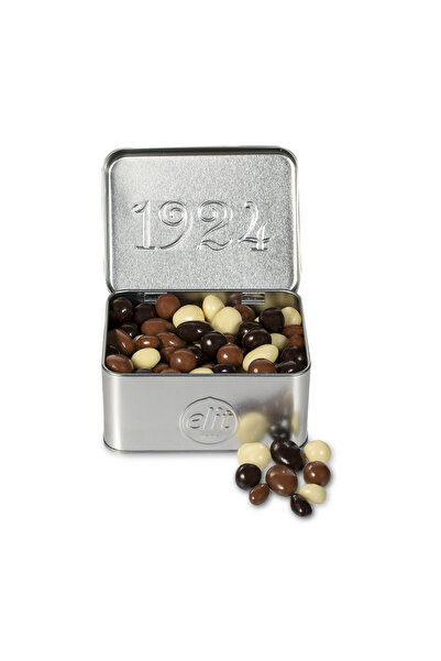 Elit Çikolata Gourmet Draje Gümüş 1924 Metal Hediye Kutu 400g