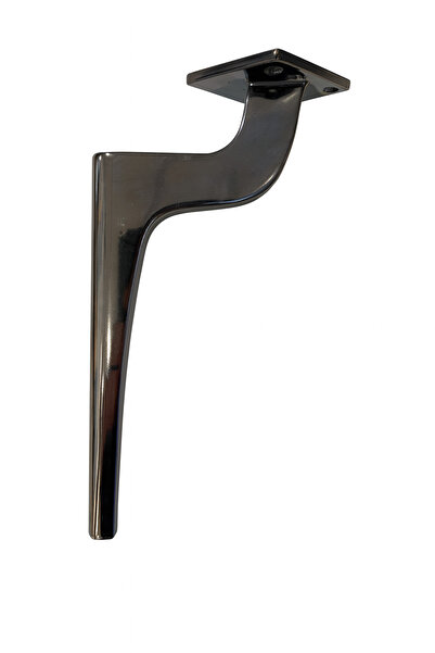 Emaks Elegant Metal Leg 25cm Smoked Nightstand Armchair Unit Dresser Cabinet Cloakroom Modern Furniture Foot