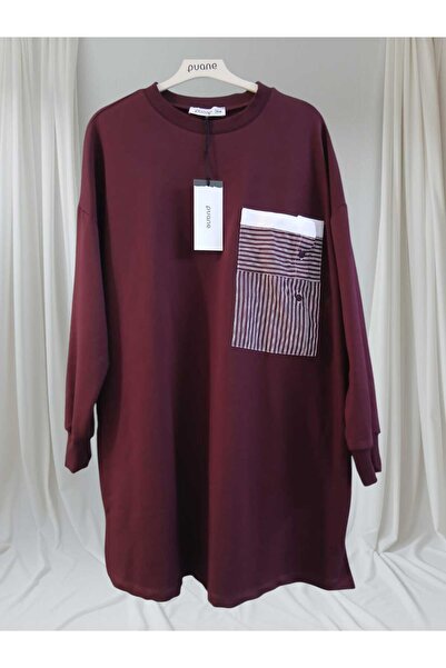 Puane Women's Comfortable Fit Pocket Detailed Hijab Tunic