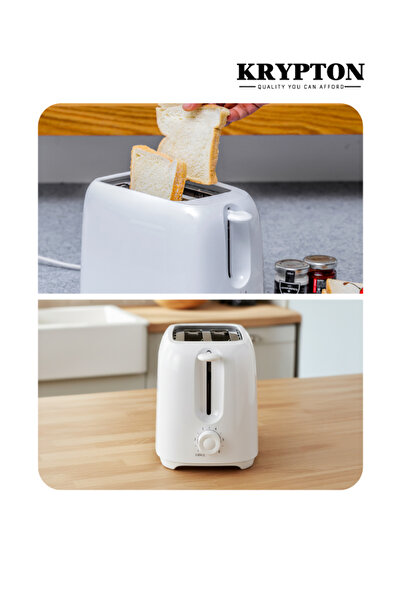 KRYPTON 2-Slice Bread Toaster with 6 Browning Levels, Removable Crumb Tray & Cord Storage – 700W
