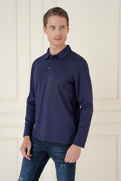 Efor TS 893 Slim Fit Lacivert Spor T-Shirt