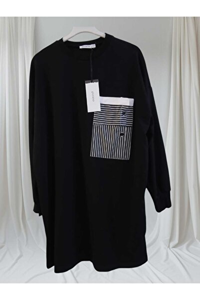 Puane Women's Comfortable Fit Pocket Detailed Hijab Tunic