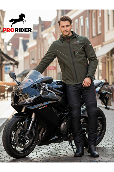 PRORIDER Shark Softshell Motosiklet Montu Korumalı Haki