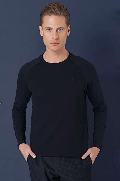 Efor TS 872 Slim Fit Lacivert Spor T-Shirt