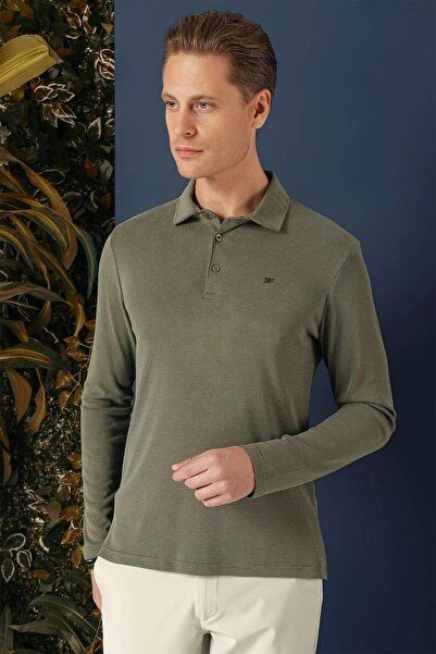 Efor TS 875 Slim Fit Haki Spor T-Shirt