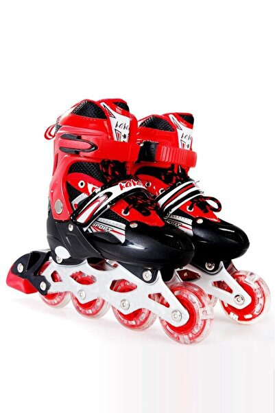 EksikSepeti Kırmızı Silikon Tekerli Ayarlanabilir Işıklı Paten S 31-34 8231